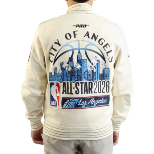 NBA All Star 2026 Los Angeles Cream Varsity Jacket | America Suits